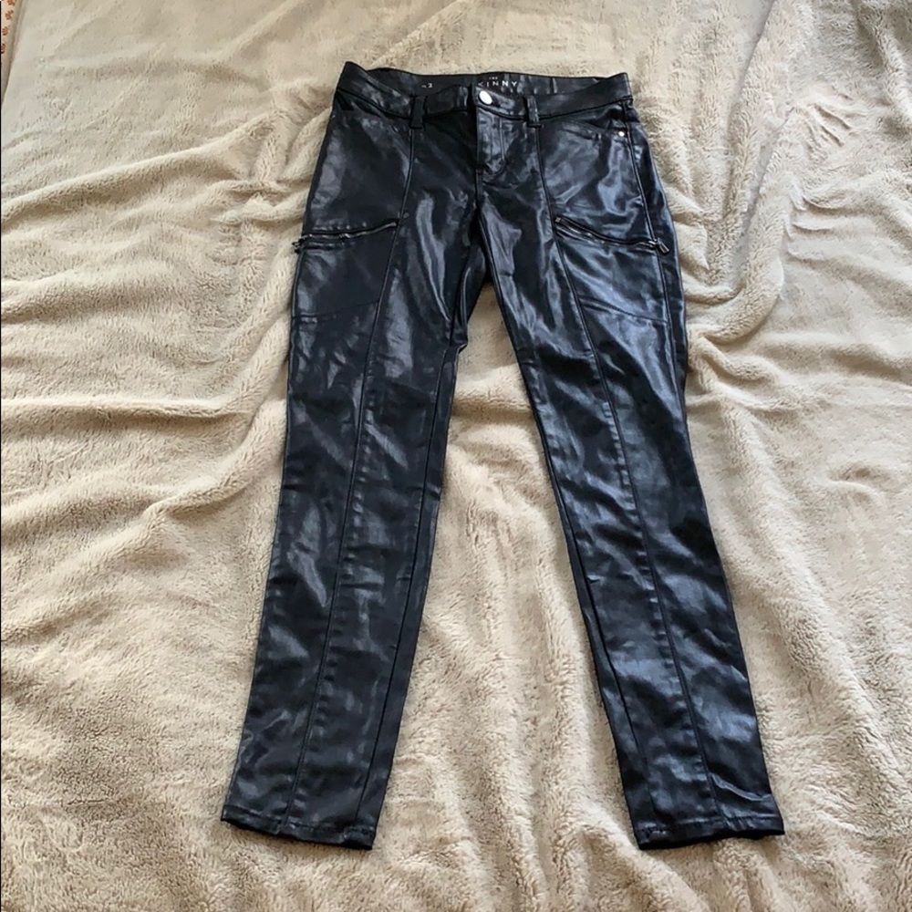 Black leather pants
